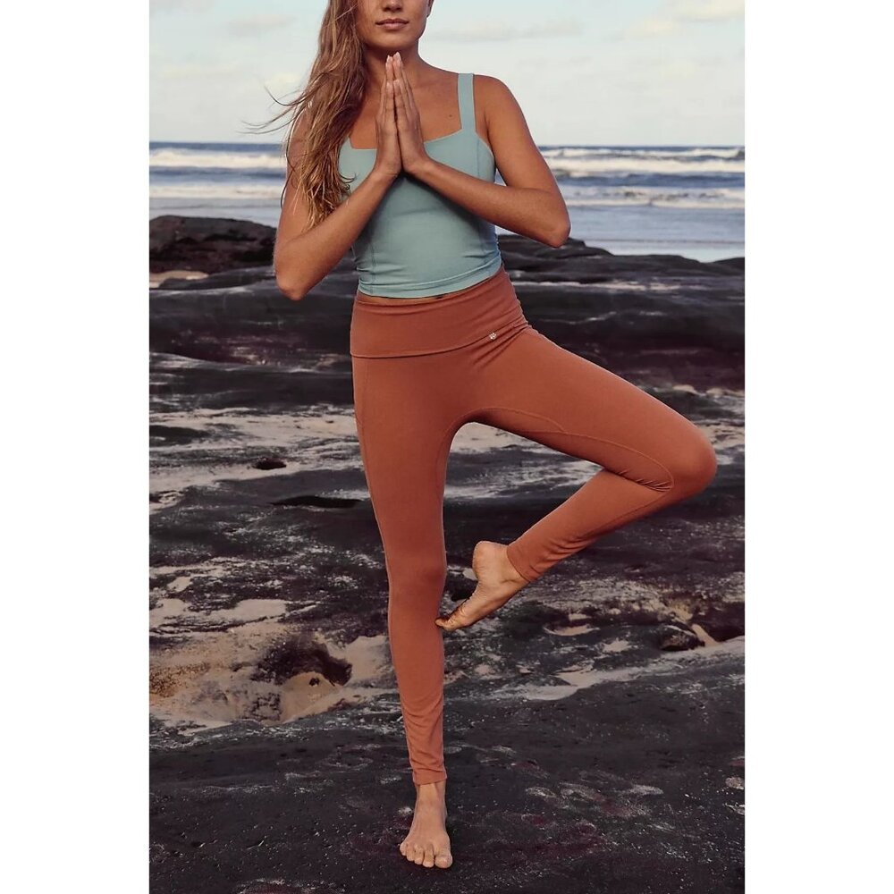 Free People FP Movement $98 Never Better Foldover Leggings NEW